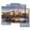 tableau avec photos moscou - version: 5 pannelli 89x77cm