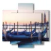 paintings venice italy gondolas waiting - version: 5 pannelli 89x85cm