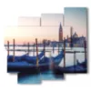 paintings venice italy gondolas waiting - version: 5 pannelli 106x98cm