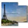 quadri di parigi e la torre eiffel - version: 4 pannelli 91x85cm