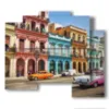 tableaux cuba se promenant dans la ville - version: 5 pannelli 89x77cm