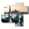 quadri moderni di venezia gondole e campanile di san marco - version: 4 pannelli 94x85cm
