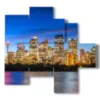 tableau australie avec photos de sydney - version: 5 pannelli 110x105cm