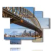 photo sydney tower tableau de harbour bridge - version: 6 pannelli 127x102cm