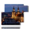 marco de fotos de la ciudad de noche praga - version: 6 pannelli 122x96cm