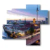paintings berlin overview in the evening - version: 4 pannelli 94x85cm