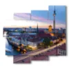 paintings berlin overview in the evening - version: 5 pannelli 106x98cm