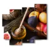 fruit and honey paintings - version: 5 pannelli 106x98cm