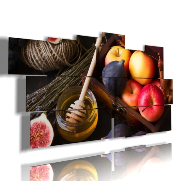Tableaux de fruits et de miel