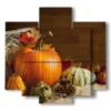 modern fruit paintings with pumpkins - version: 5 pannelli 89x85cm