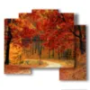 autumn paintings in the way of quiet - version: 5 pannelli 89x77cm