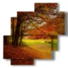 tableaux de paysages d automne aux mille couleurs - version: 4 pannelli 77x78cm