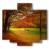 tableaux de paysages d automne aux mille couleurs - version: 5 pannelli 89x85cm