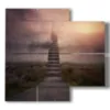painting mysterious stairs - version: 4 pannelli 91x85cm