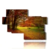 paintings of autumnal landscapes in millecolors - version: 10 pannelli 176x119cm
