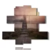 painting mysterious stairs - version: 11 pannelli 171x150cm