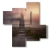 painting mysterious stairs - version: 4 pannelli 94x98cm