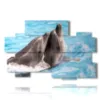 paintings fish dolphins playing - version: 10 pannelli 176x115cm
