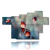 cuadros con mariposas rojas - version: 7 pannelli 173x108cm