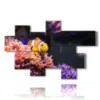 tableaux avec poissons clowns - version: 7 pannelli 175x113cm