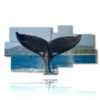 painting with whale tail fish - version: 8 pannelli 184x100cm