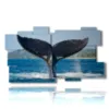 tableau avec poisson queue de baleine - version: 11 pannelli 184x104cm