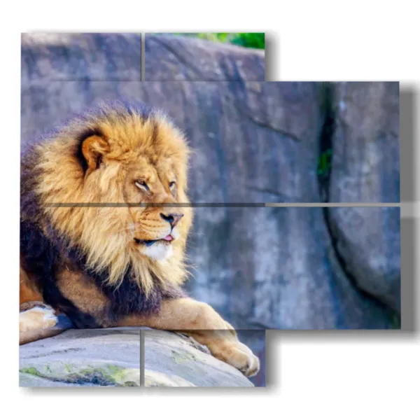 Painting with lion