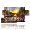 paintings amsterdam with outside and bicycles in spring - version: 7 pannelli 157x90cm