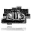 cuadro coche vintage blanco y negro - version: 10 pannelli 173x114cm