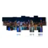 paintings skyline new york at night - version: 19 pannelli 306x116cm