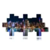 quadri skyline new york di notte - version: 19 pannelli 299x147cm