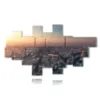 paris dans les tableaux panoramiques au coucher du soleil - version: 16 pannelli 266x150cm