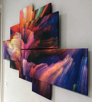 quadri moderni su legno